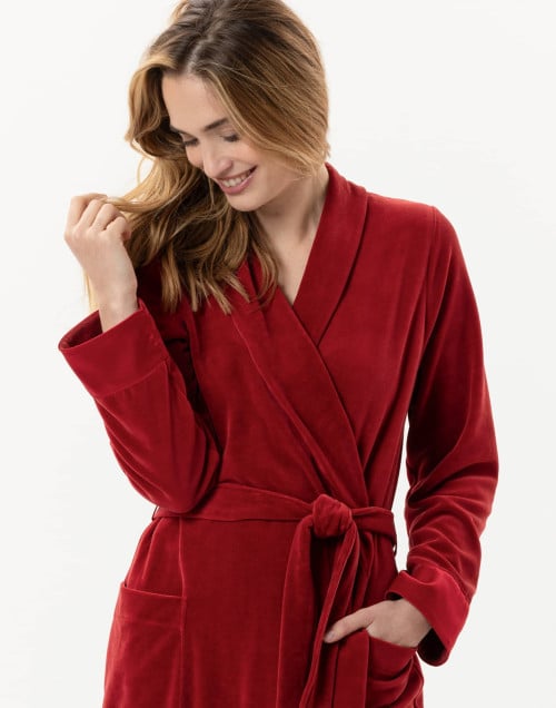 Velvet bathrobe ESSENTIEL 867 Tomette