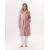 Plush flannel bathrobe ESSENTIEL H51B blush