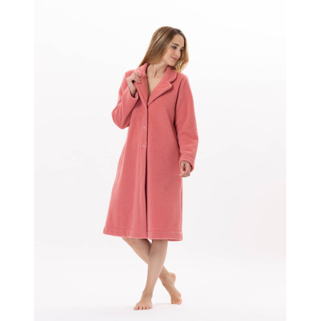 Fleece dressing gown ESSENTIEL H52B Red | Lingerie le Chat