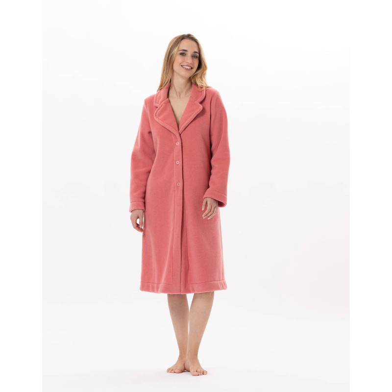 Fleece dressing gown ESSENTIEL H52B Red | Lingerie le Chat