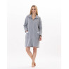 Fleece dressing gown with zip ESSENTIEL H54A Grey