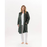 Plush flannel dressing gown ESSENTIEL 855 Moss Green