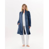 Plush flannel dressing gown ESSENTIEL 855 Prussian Blue