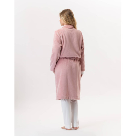 Veste zippée en peluche flanelle ESSENTIEL 853 Blush | Lingerie le Chat