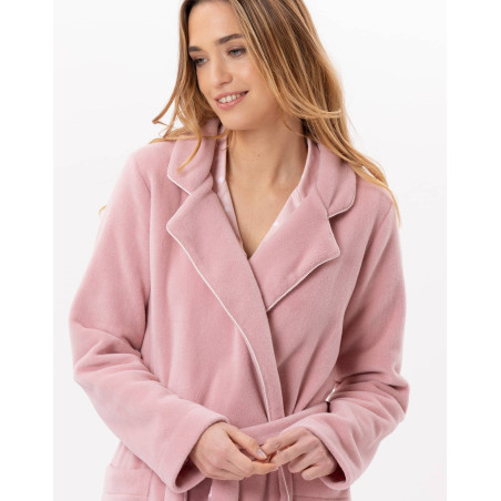 Fleece bathrobe ESSENTIEL 865 Blush | Lingerie le Chat