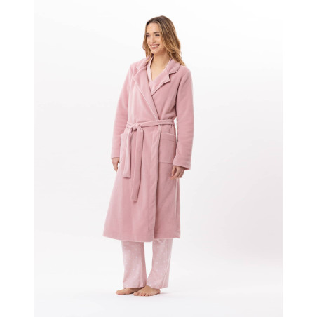 Fleece bathrobe ESSENTIEL 865 Blush | Lingerie le Chat