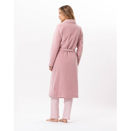 Fleece bathrobe ESSENTIEL 865 Blush | Lingerie le Chat