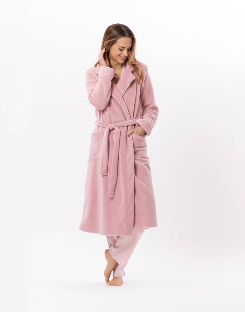 Fleece bathrobe ESSENTIEL 865 Blush