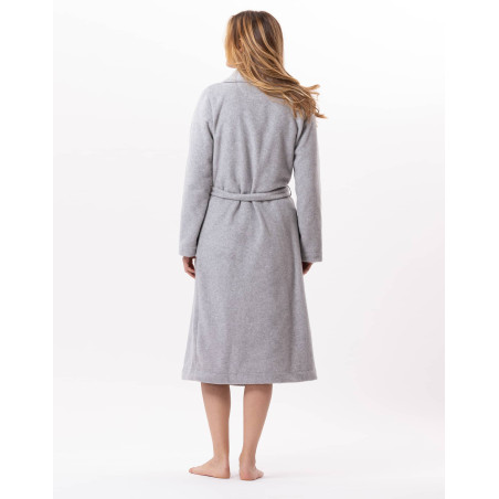 Fleece bathrobe ESSENTIEL 865 Grey | Lingerie le Chat