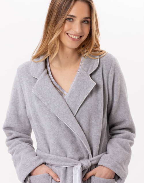 Fleece bathrobe ESSENTIEL 865 Grey