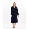 Fleece bathrobe ESSENTIEL 865 Navy Blue