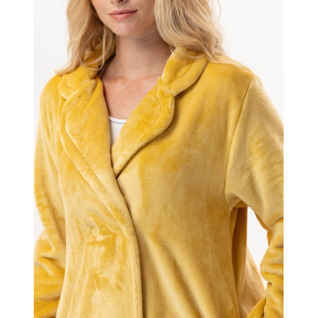 Plush flannel jacket ESSENTIEL H77A pollen| Lingerie le Chat