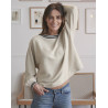 Sweat en maille tricot ESMEE 830 Beige