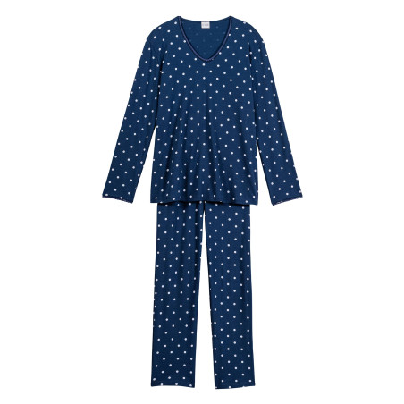 Cotton pyjamas CHAMADE 802 Prussian Blue | Lingerie le Chat