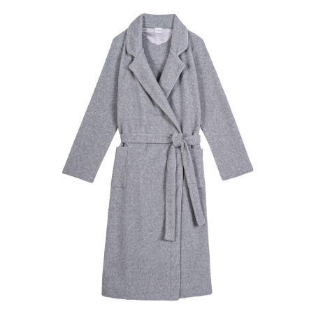 Fleece bathrobe ESSENTIEL 865 Grey | Lingerie le Chat