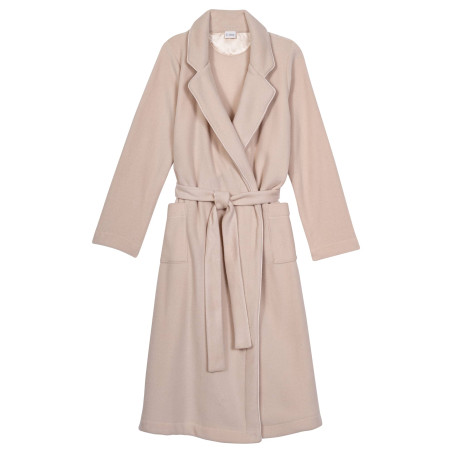 Fleece bathrobe ESSENTIEL 865 Beige | Lingerie le Chat