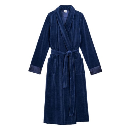 Velvet bathrobe ESSENTIEL 867 Prussian Blue | Lingerie le Chat