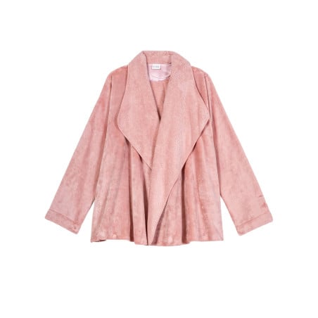 Plush flannel jacket ESSENTIEL 873 Blush | Lingerie le Chat