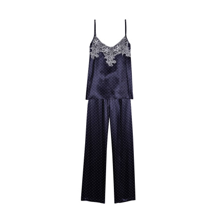 Viscose trouser top MOON 804 Navy Blue | Lingerie le Chat