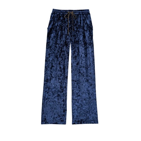 Panne velvet trousers PLATINE 880 Blue | Lingerie le Chat