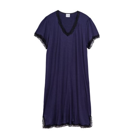 Viscose nightdress SUBLIME 801 Navy Blue | Lingerie le Chat