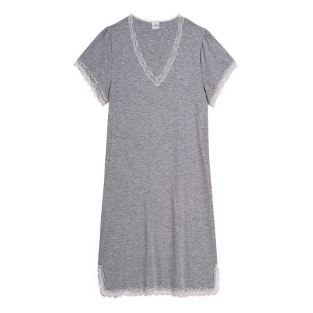 Chemise de nuit en viscose SUBLIME 801 Gris Chine | Lingerie le Chat