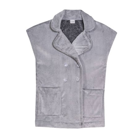 Plush flannel jacket ESSENTIEL 876 Grey | Lingerie le Chat