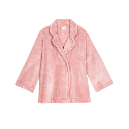 Plush flannel jacket ESSENTIEL H77A blush| Lingerie le Chat