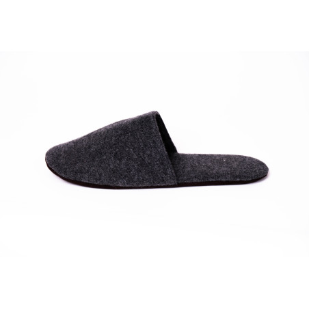 Cashmere mule slippers in anthracite - Lingerie le Chat