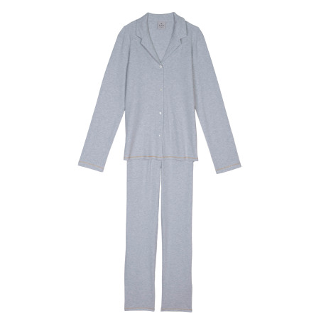 Cotton pyjamas COCOON 206RL Grey - Lingerie Le Chat