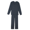 Pyjama en coton GARANCE 802RL Gris Chiné clair/foncé