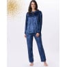 Panne velvet jogging suit PLATINE 802 Blue