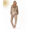 Panne velvet jogging suit PLATINE 802 Gold