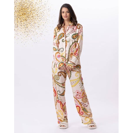 Pyjama boutonné en viscose ALLEGRA 806 Multico