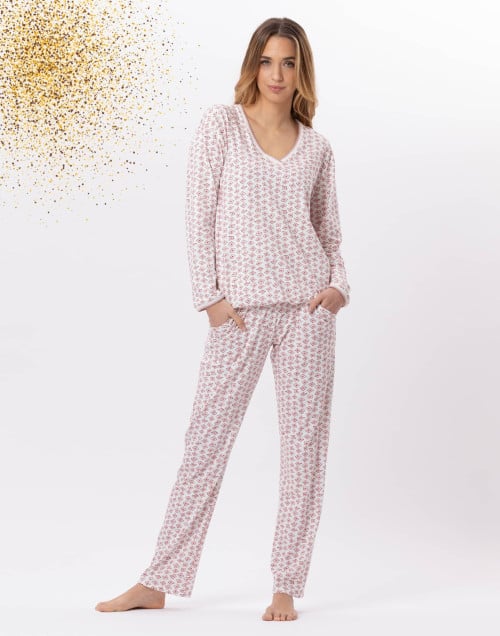 Cotton pyjamas AURORE 802 Multico | Lingerie le Chat