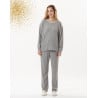 Jogging en maille tricot ESMEE 802 Gris Chine