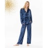 Panne velvet trousers PLATINE 880 Blue