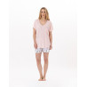 Pyjama short en coton BLOOM 900 Corail