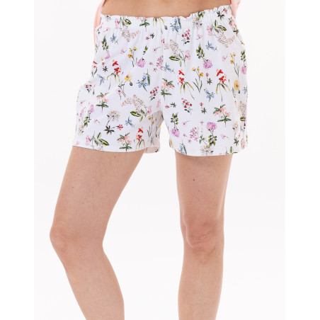 Pyjama short en coton BLOOM 900 Corail | Lingerie le Chat