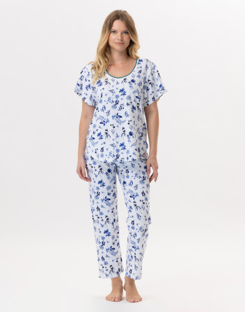 Cotton Pyjama BLOOM 902 Blue | Lingerie le Chat