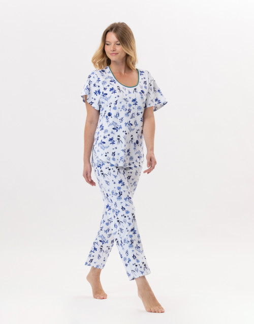 Cotton Pyjama BLOOM 902 Blue | Lingerie le Chat