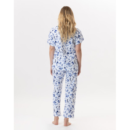 Cotton Pyjama BLOOM 902 Blue | Lingerie le Chat