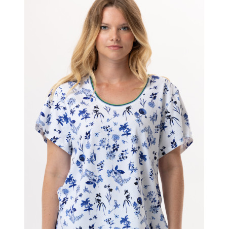 Cotton Pyjama BLOOM 902 Blue | Lingerie le Chat