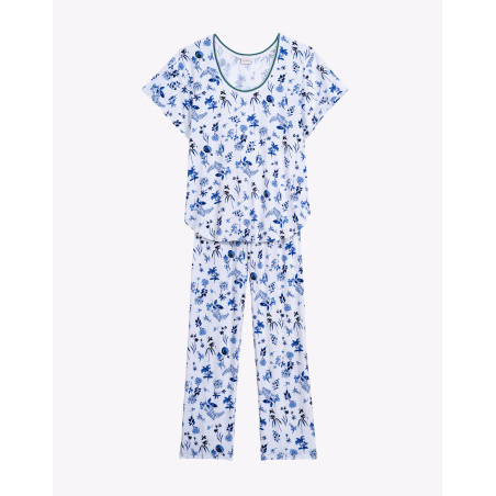 Cotton Pyjama BLOOM 902 Blue | Lingerie le Chat