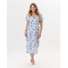 Chemise de nuit en coton BLOOM 911 Bleu