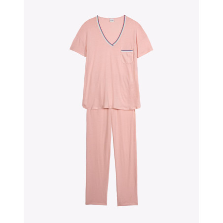 Pyjama en jersey BLOOM 912 Corail | Lingerie le Chat