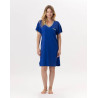 Chemise de nuit en coton BLOOM 921 Bleu