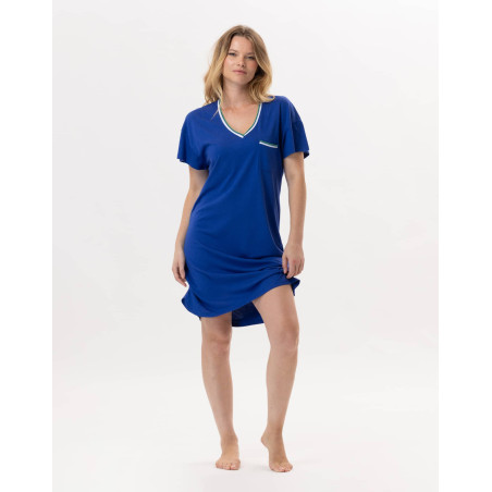 Chemise de nuit BLOOM 921 Bleu | Lingerie le Chat