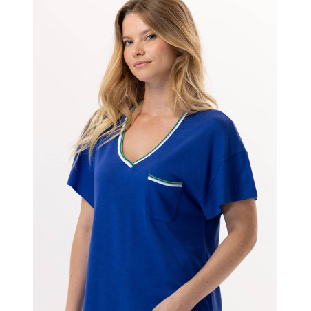 Chemise de nuit BLOOM 921 Bleu | Lingerie le Chat