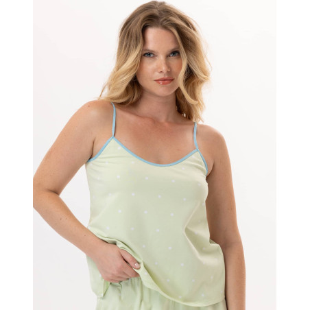 Cotton Pyjama short PITCHOUN 900 Water green | Lingerie le Chat